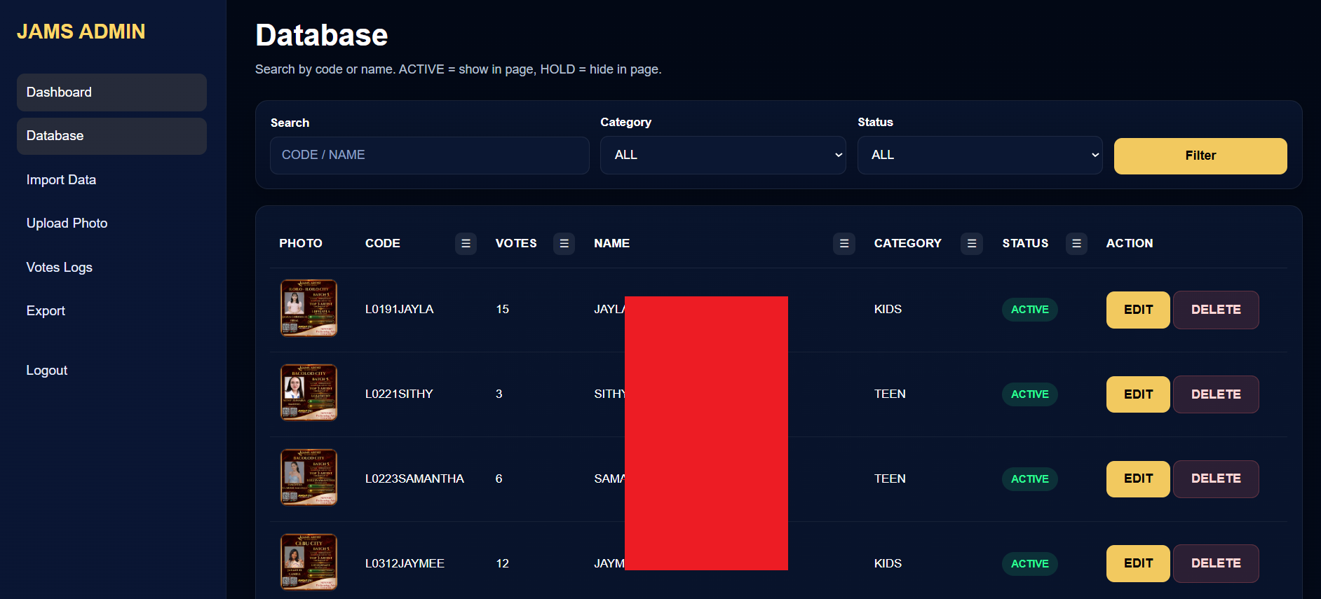 JAMSAP TV Batch 5 Voting