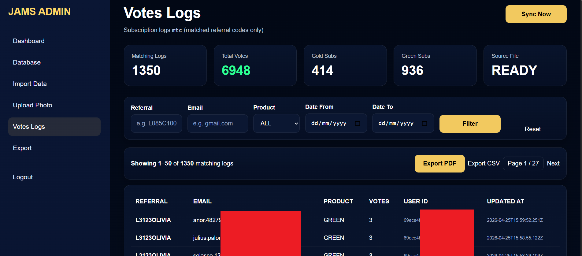 JAMSAP TV Batch 5 Voting